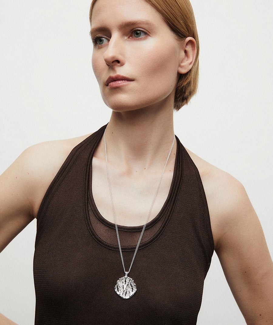 Pendant maxi textured circle Sal Organic