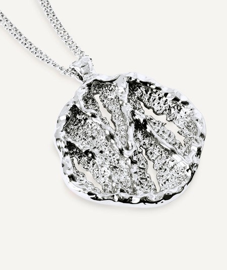 Pendant maxi textured circle Sal Organic