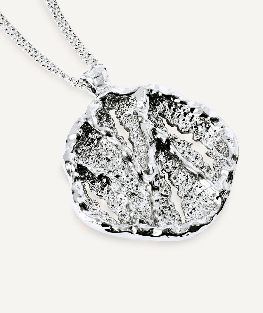 Pendant maxi textured circle Sal Organic