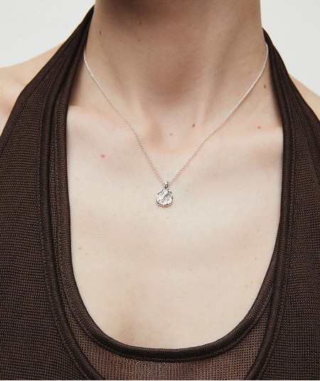 Pendant mini textured circle Sal Organic