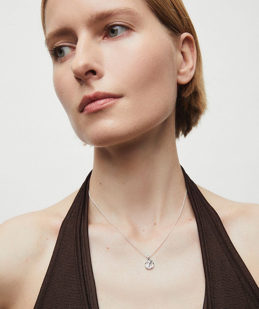 Pendant mini textured circle Sal Organic