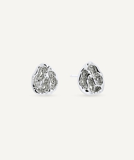 Earrings circle button Sal Organic