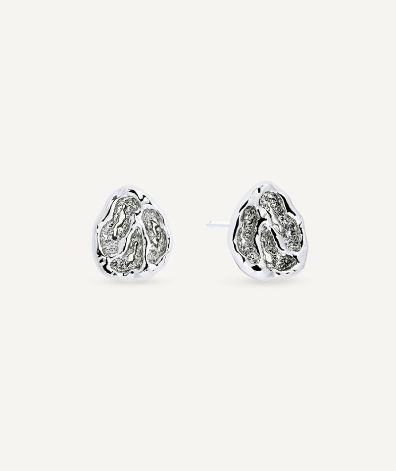 Pendientes botón círculo Sal Organic