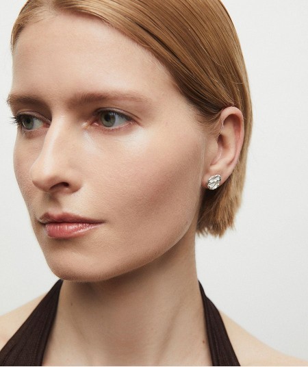 Earrings circle button Sal Organic
