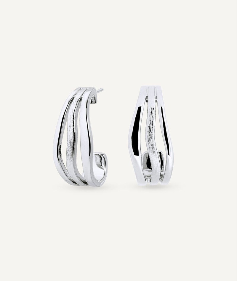 Pendientes de aro maxi Texturas Mar