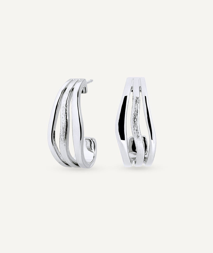 Pendientes de aro maxi Texturas Mar