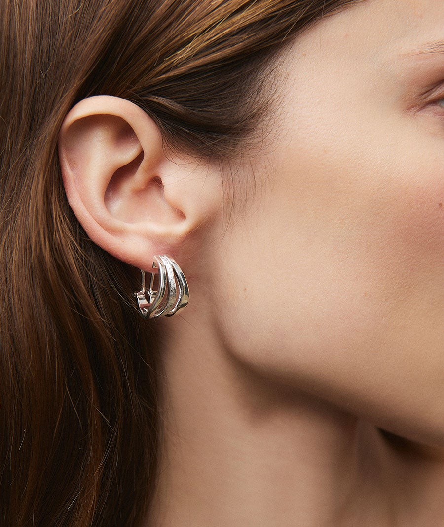 Earrings mini hoop Sea Textures