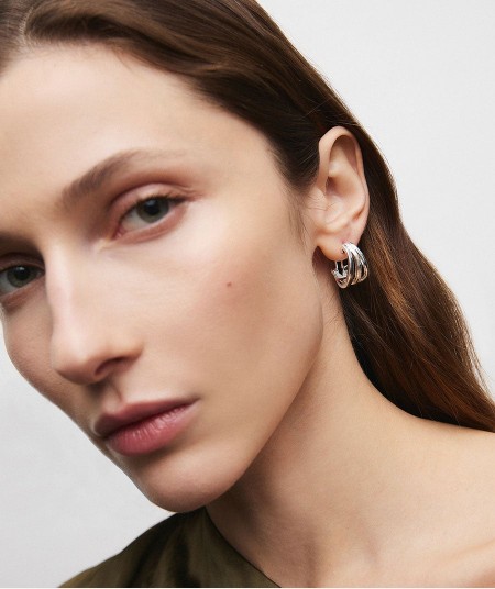 Earrings mini hoop Sea Textures