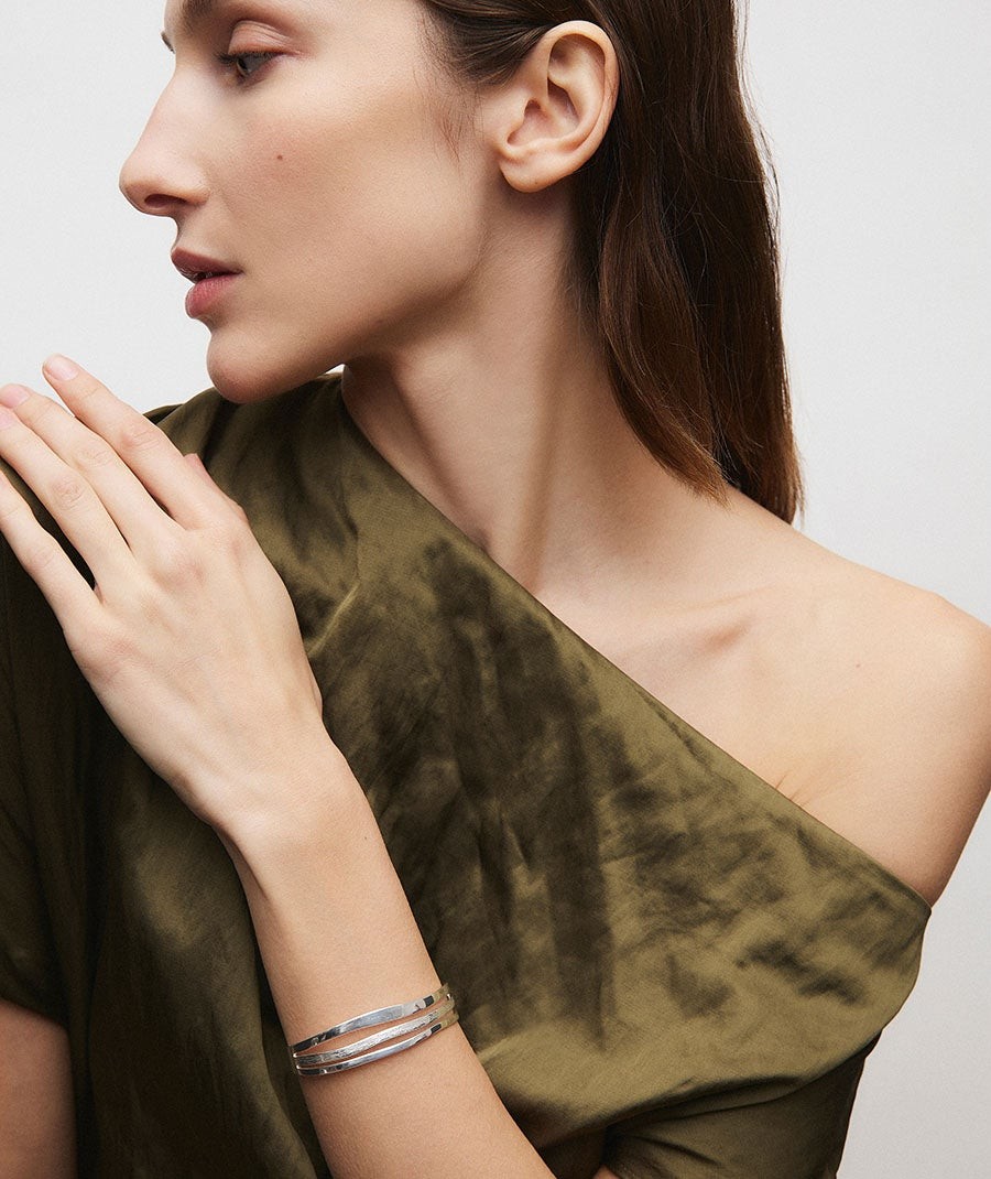  Bracelet open rigid Textures Sea