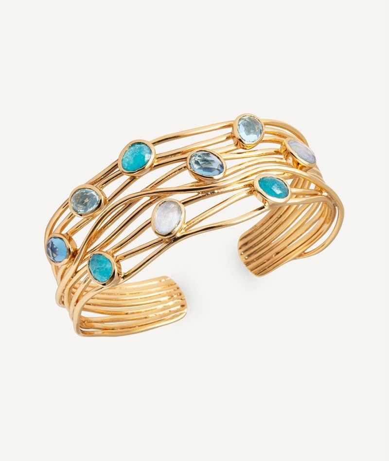 Aqua Bracelet with Natural Stones