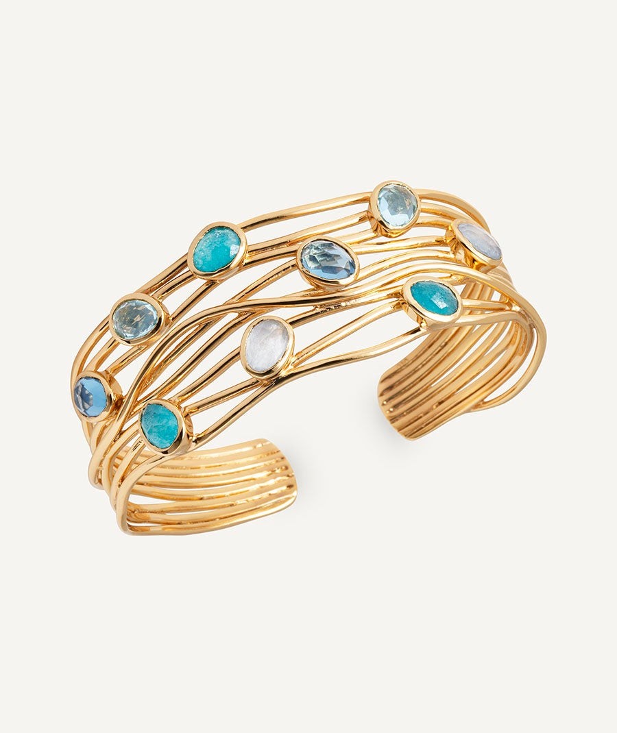 Aqua Bracelet with Natural Stones