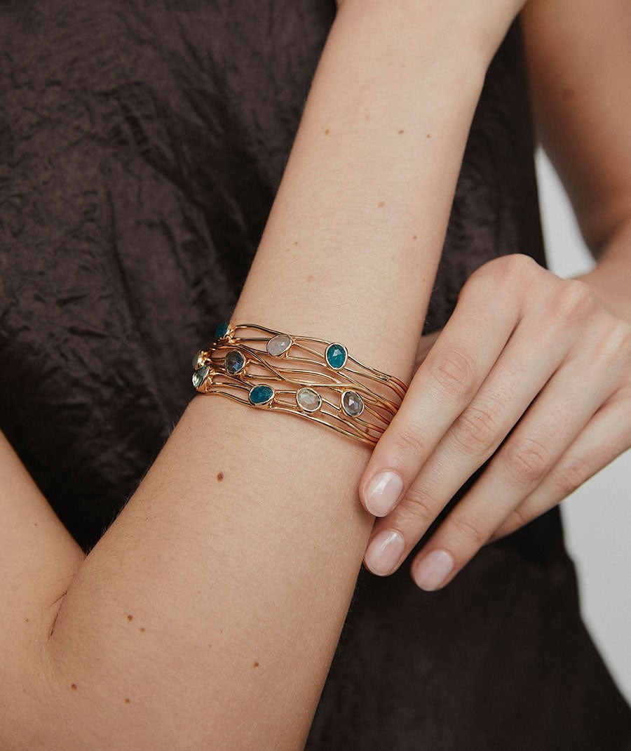 Aqua Bracelet with Natural Stones