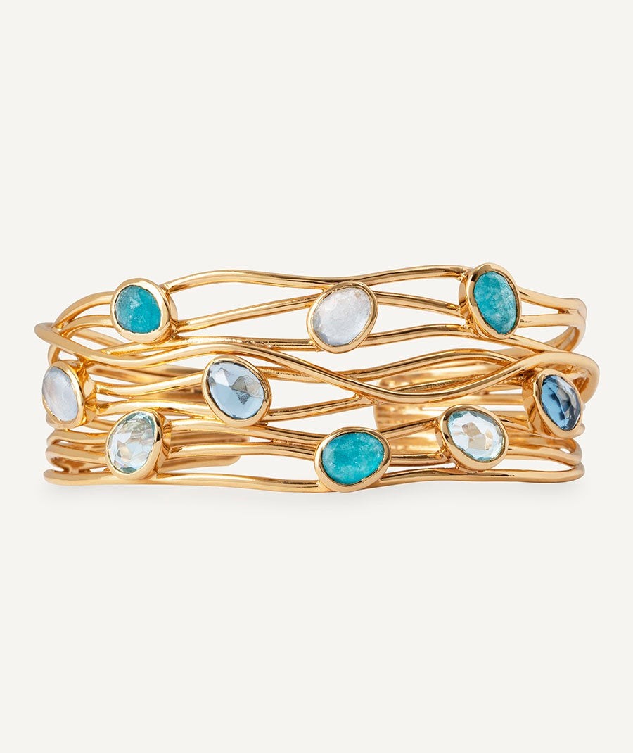 Aqua Bracelet with Natural Stones