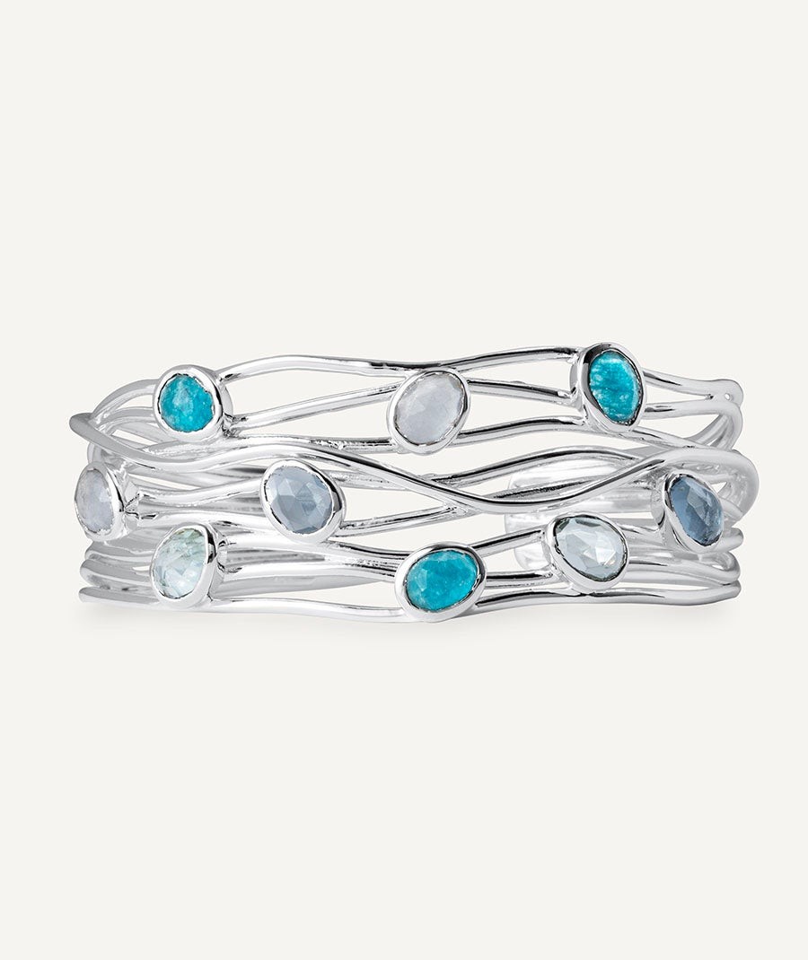 Aqua Bracelet with Natural Stones