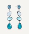 Aqua Earrings with Natural Stones