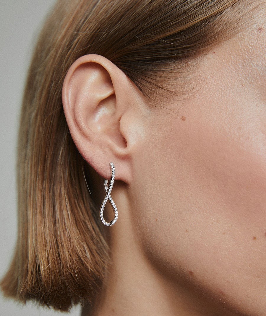 Pendientes Elipse mini con circonitas cúbicas