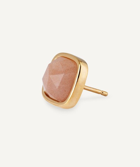 Pendientes Kalahari con Piedra Luna salmón